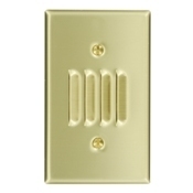 1-Gang Louvre Horizontal Box Mounting Device Louvre Wallplate, Standard Size, Box Mount, Brass