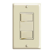 Decora Dual Rocker Combination Switch, Ivory