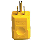 15 Amp, 125 Volt, Industrial Grade, Plug, Straight Blade, Grounding, Python, Yellow
