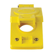 1-Gang Receptacle, 15A Locking/15A Straight Blade, Wetguard, Corrosion Resistant, Thermoplastic, Yellow