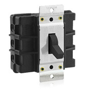 60 Amp, 600 Volt, Toggle Three-Pole AC Motor Starter, Suitable as Motor Disconnect, Industrial Grade, Non-Grounding, Back Wired, Black