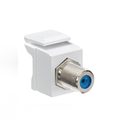 QuickPort F-Type Adapter, Nickel-Plated, White