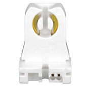 Medium Bi-Pin, Standard Fluorescent Lampholder, White
