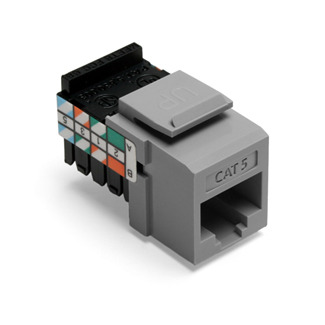 Category 5 QuickPort Connector, CAT 5, Grey