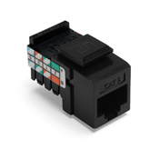 Category 5 QuickPort Connector, CAT 5, Black