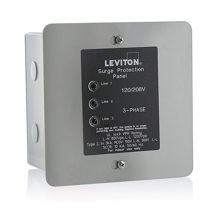 120/208 Volt 3 Phase WYE Panel Protector, 4-Mode Protection, Light Commercial/Residential Grade, In NEMA 1 Enclosure