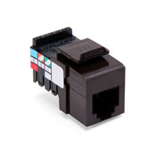 Voice Grade QuickPort Connector, 6P6C, Brown