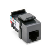 Voice Grade QuickPort Connector, 6P6C, Grey