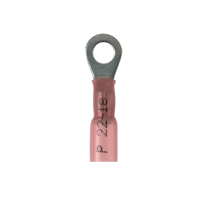 Ring Term, Heat Shrink, 22-18 AWG, #10 S