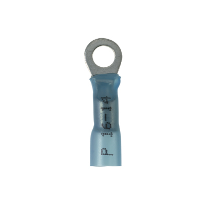 Ring Term, Heat Shrink, 16-14 AWG, #8 St