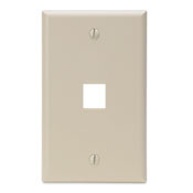 QuickPort Wallplate, Single Gang, 1-Port, Ivory