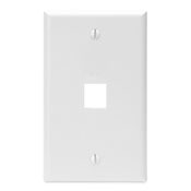 QuickPort Wallplate, Single Gang, 1-Port, White