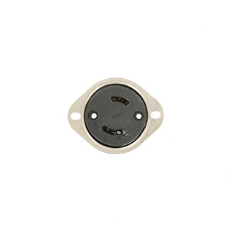 15-Amp, 125 Volt, 2-Pole, 2-Wire, Flanged Outlet, White