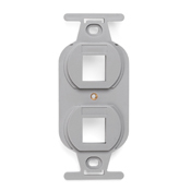 QuickPort Duplex Type 106 Insert, 2-Port, Grey