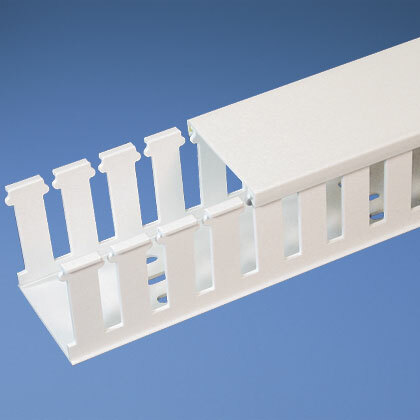 Panduct NE2X4WH6 Wide Slot Duct, White, Hal-Free PPO, 4.06"x2.14", PK6