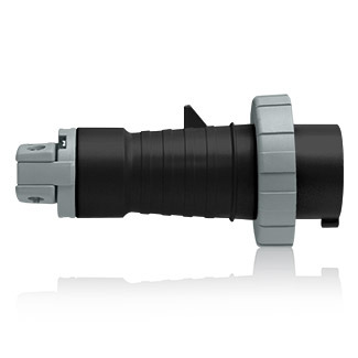 20 Amp, 600 Volt 3-Phase, IEC 309-1 & 309-2, 3P, 4W, North American-Rated Pin & Sleeve Plug, Industrial Grade, IP67, Watertight - Black