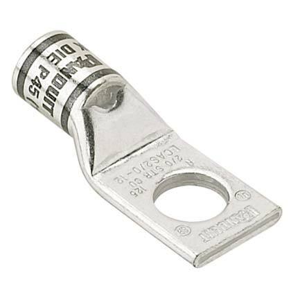 Copper Compression Lug, 1 Hole, #2 AWG, 