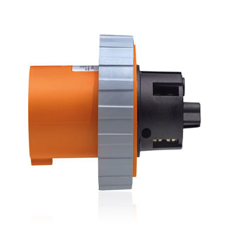 100 Amp, 480 Volt 3PY, Industrial Grade, Inlet North American Pin and Sleeve, IP67, Watertight, Red