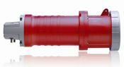 100 Amp, 480 Volt 3-Phase, IEC 309-1 & 309-2, 3P, 4W, North American Pin & Sleeve Connector, Industrial Grade, IP67, Watertight, - Red