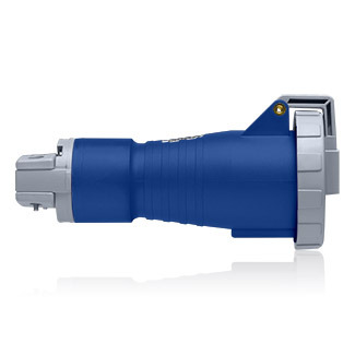 30 Amp, 250 Volt 3-Phase, IEC 309-1 & 309-2, 3P, 4W, North American Pin & Sleeve Connector, Industrial Grade, IP67, Watertight, - Blue