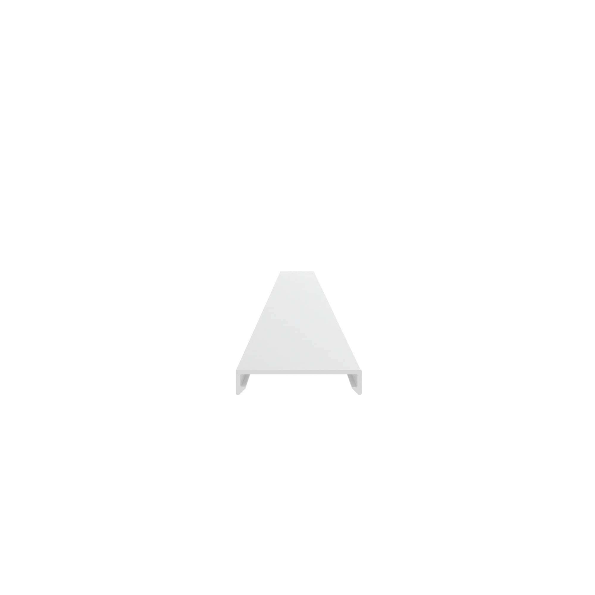 Duct Cover, PVC, 1.5W X 6FT, White       
