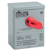 60 Amp, 600 Volt, Toggle In Type 3R Enclosure, Double-Pole, AC Motor Starting Switch, Suitable as Motor Disconnect, Industrial Grade, Black