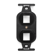 QuickPort Duplex Type 106 Insert, 2-Port, Black