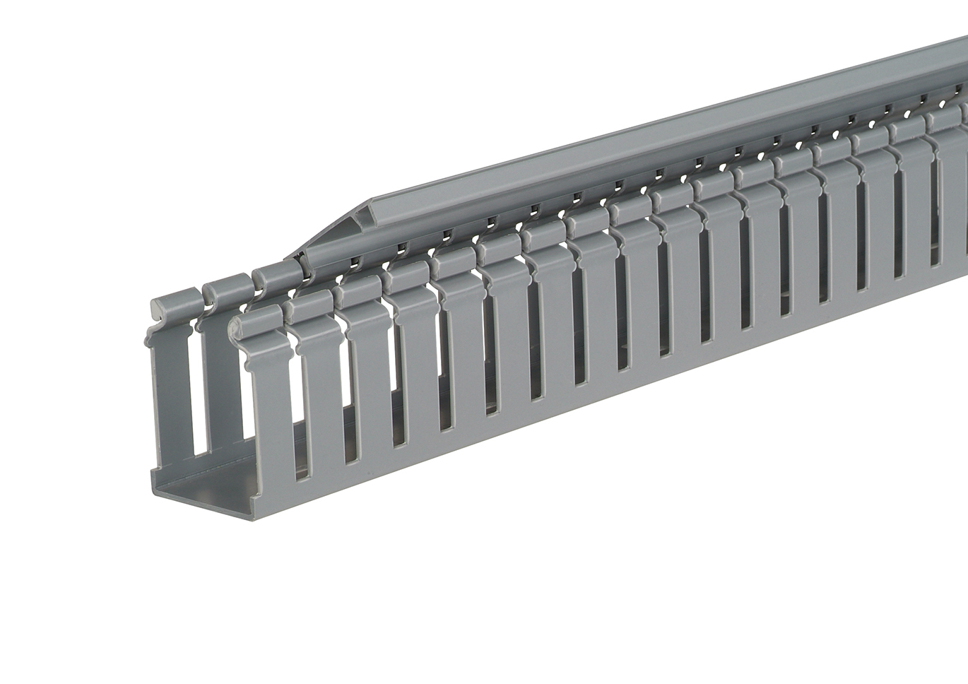 Slotted Hinged Duct,PVC,4X4X6FT,Light Gra