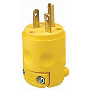 20 Amp, 250 Volt, Plug, Grounding, Yellow