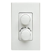 IllumaTech 1.5A 300W Rotary Combo Fan Speed Dimmer Control, Single-Pole, Ivory