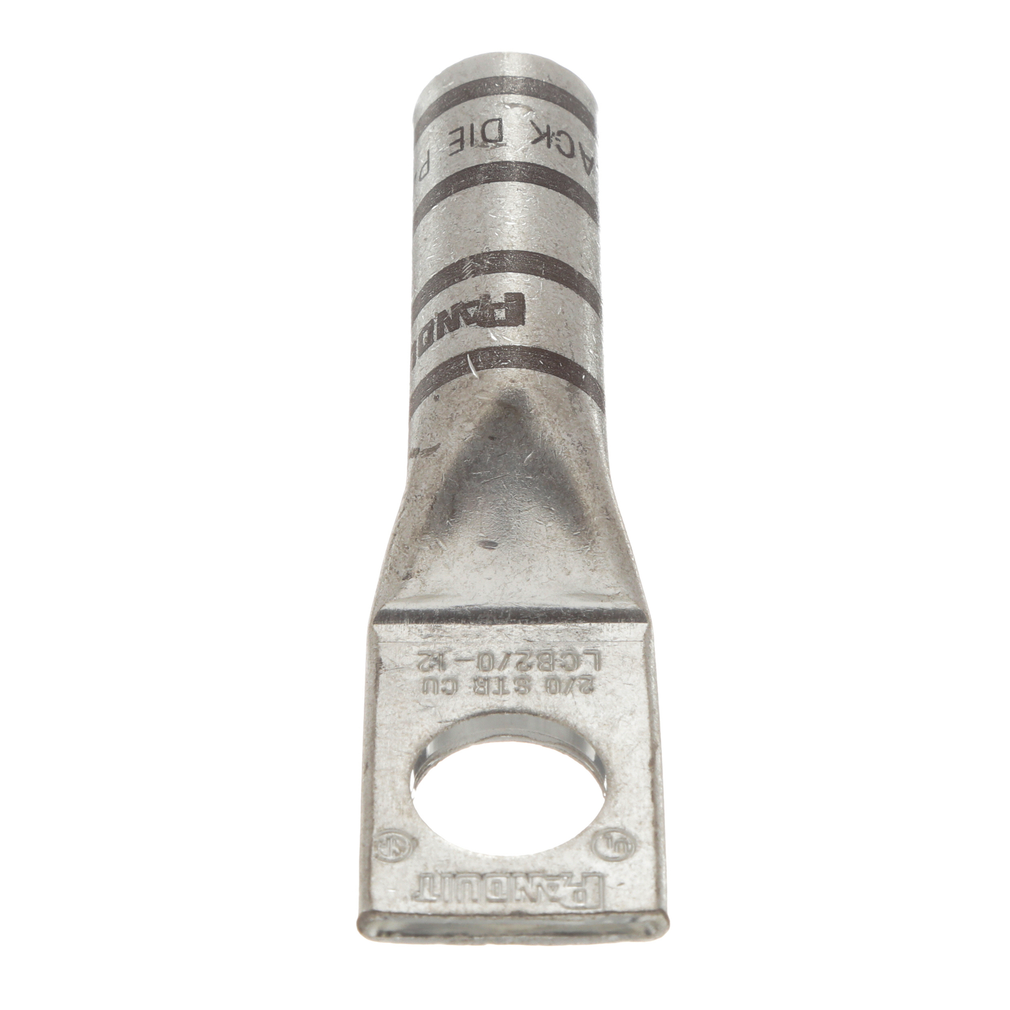 Copper Compression Lug, 1 Hole, 2/0 AWG,