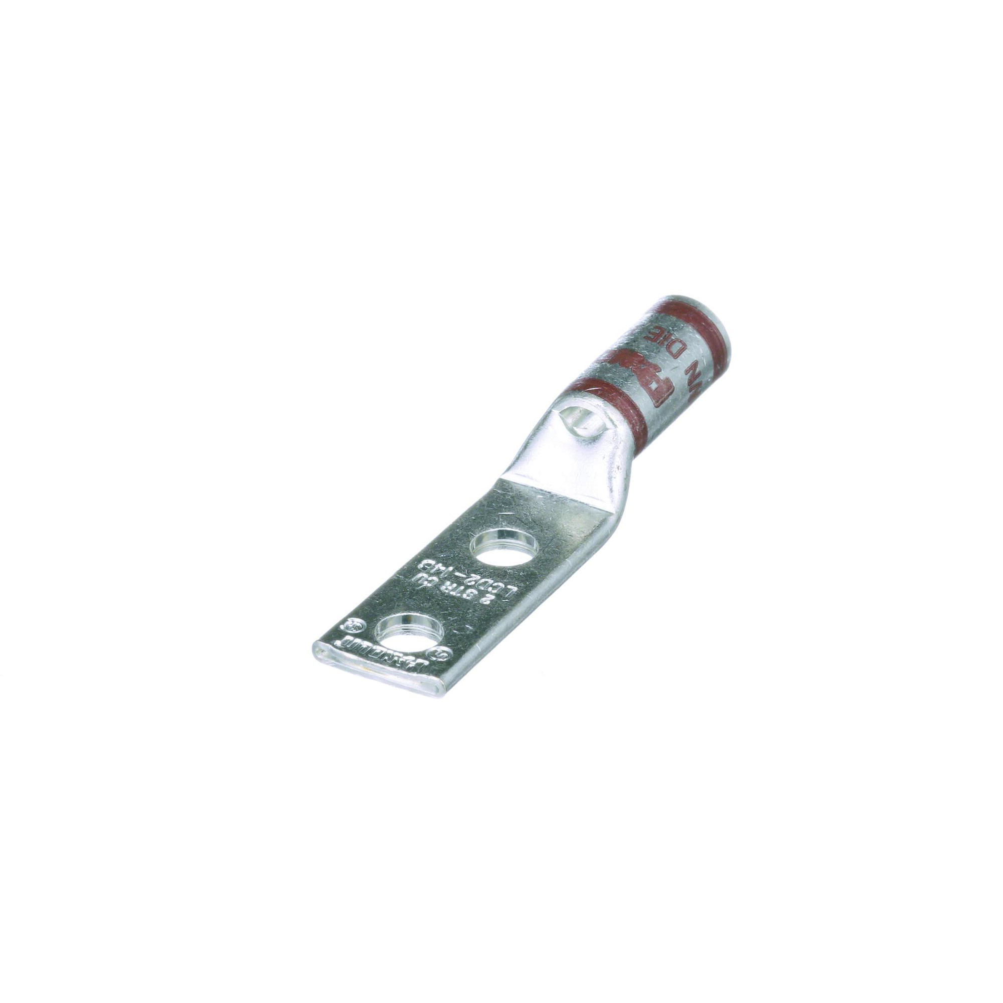 Copper Compression Lug, 2 Hole, #2 AWG, 