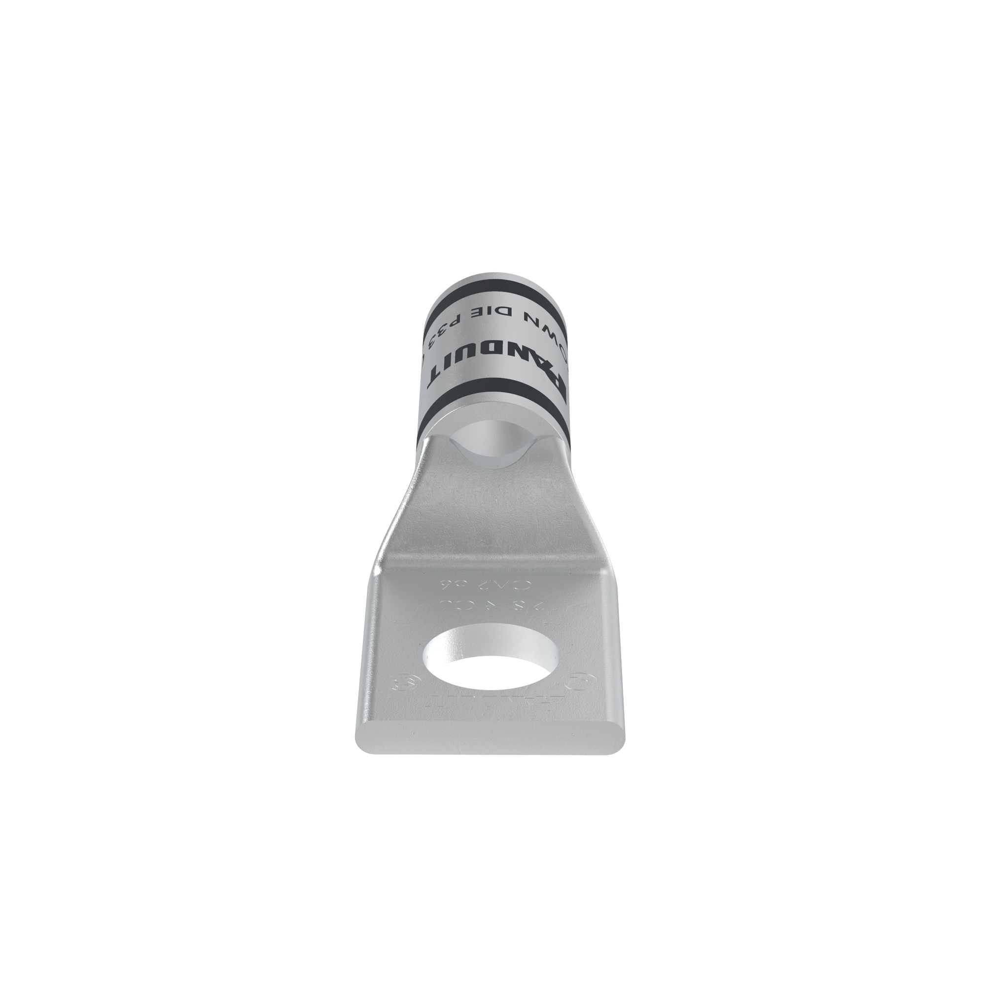 Copper Compression Lug, 1 Hole, #2 AWG, 