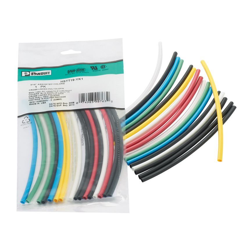 Heat Shrink Thin, .50IN(12.7mm) Dia, Blac
