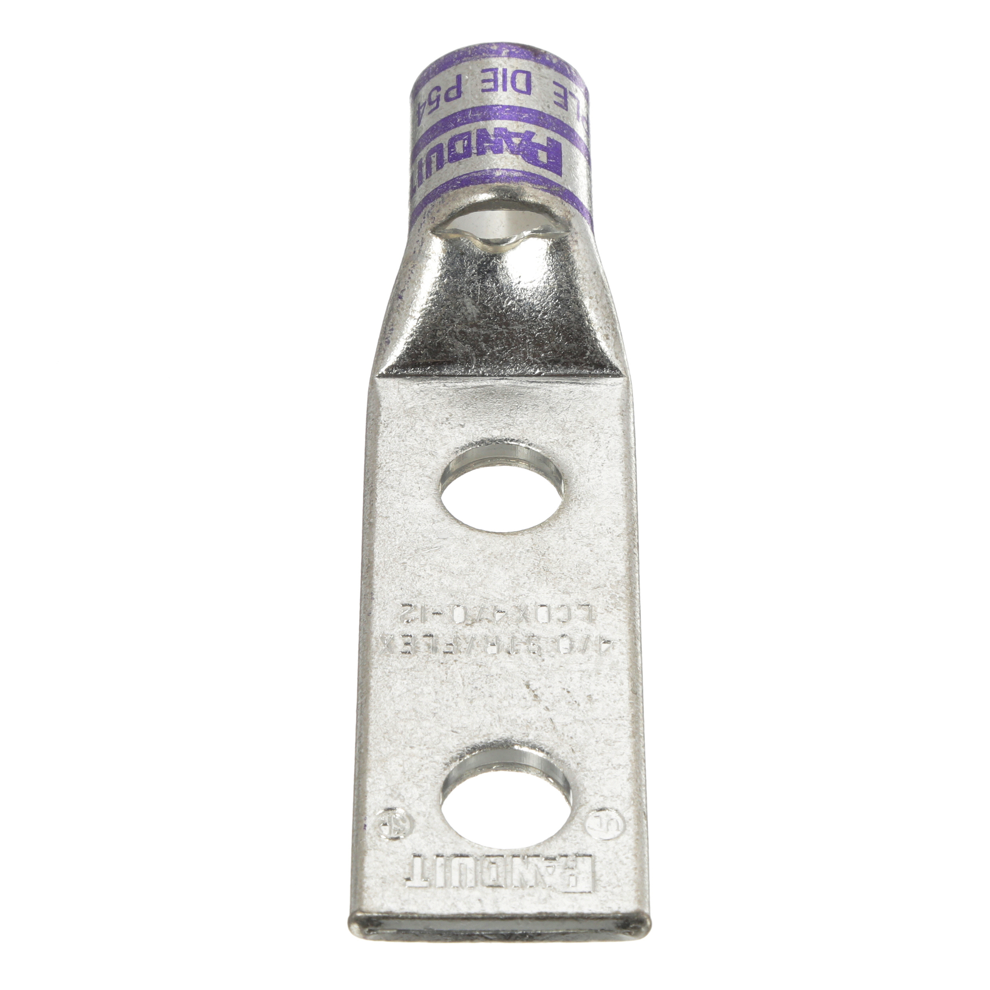 Copper Compression Lug, 2 Hole, 4/0 AWG 