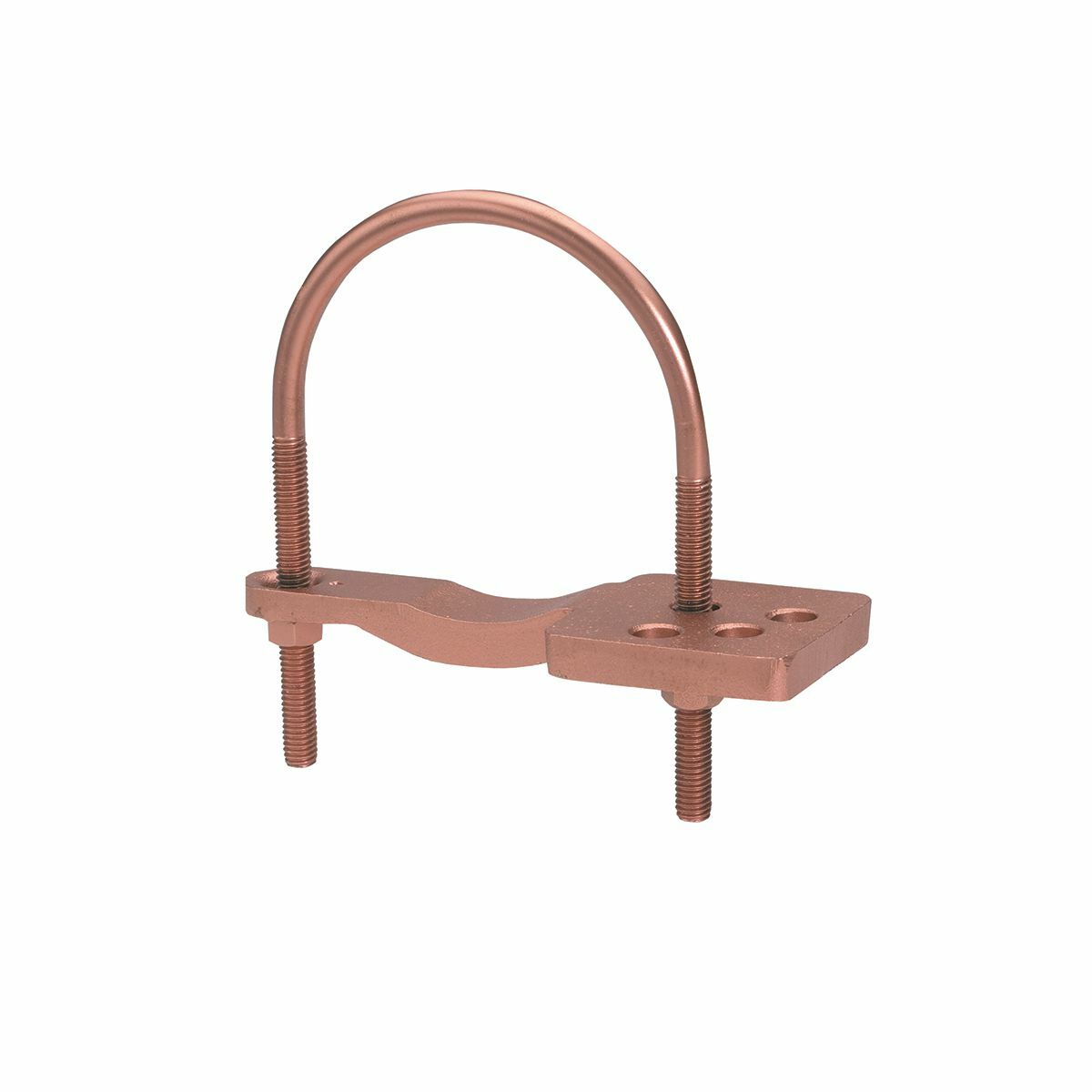 Water Pipe Ground Connector, 6" Rod, Large, smooth connector contact area between pipe and ground clamp