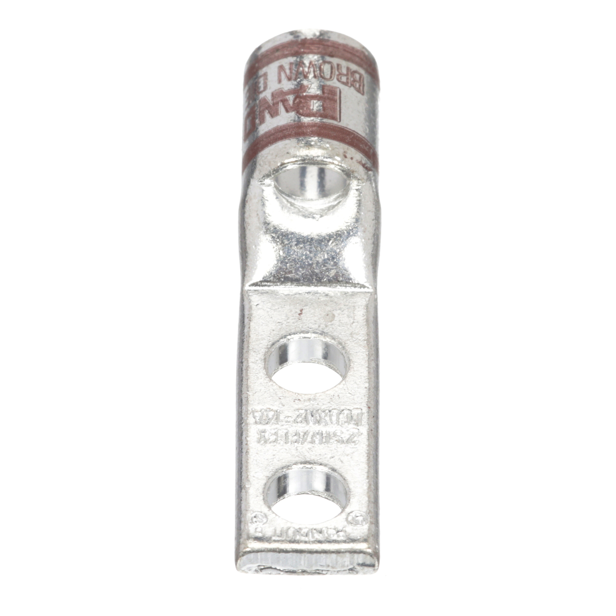 Copper Compression Lug, 2 Hole, #2 AWG, 