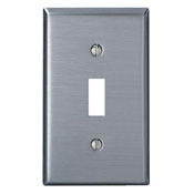 1-Gang Toggle Device Switch Wallplate, Standard Size, 430 Stainless Steel, Device Mount, - Stainless Steel