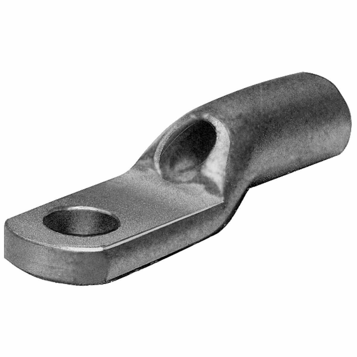 Copper Compression Lug, Heavy Duty, Ring Tongue, 1 Hole w/ Inspection Hole, 20-14 AWG(Str) / 20-12 AWG(Sol), #4-#6 Stud, Short Barrel, Tin Plated.
