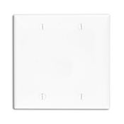 2-Gang No Device Blank Wallplate, Box Mounted, Ebony