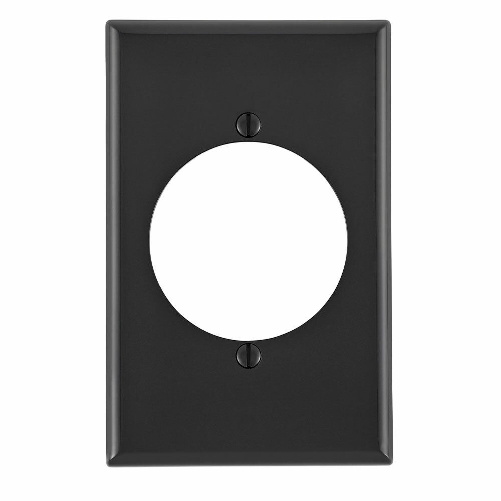 1-Gang Flush Mount 2.15-Inch Diameter, Device Receptacle Wallplate, Ebony