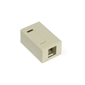 QuickPort Surface Mount Housing, 1-Port, Ivory