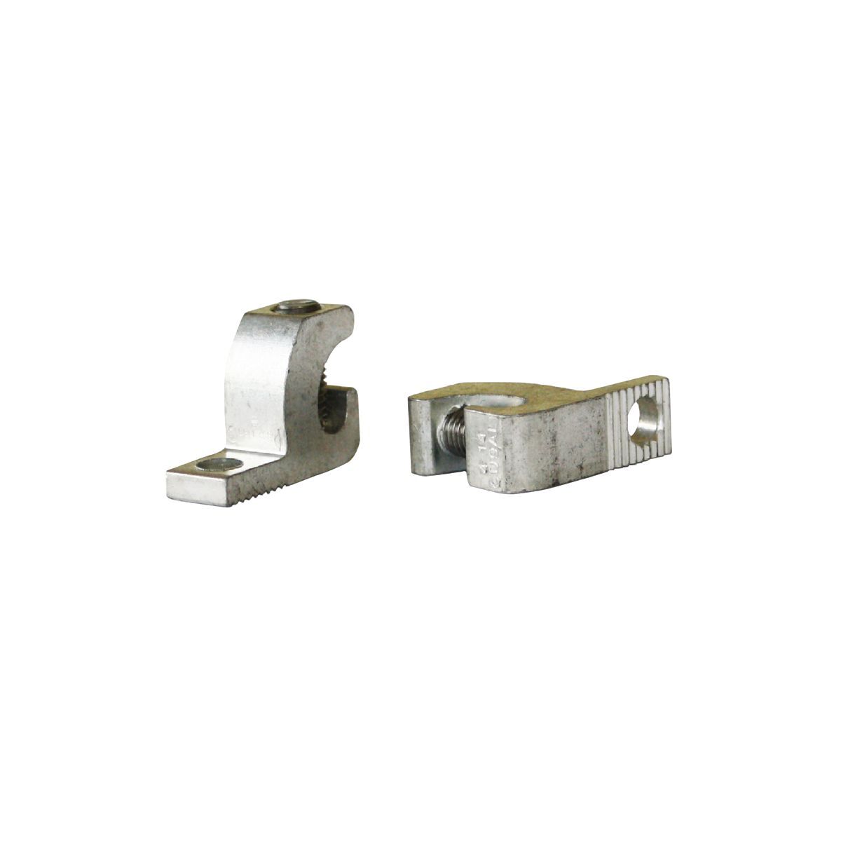 Aluminum Lay-in Lug, 250 kcmil-#6 AWG, 7/16" Stud, Tin Plated.