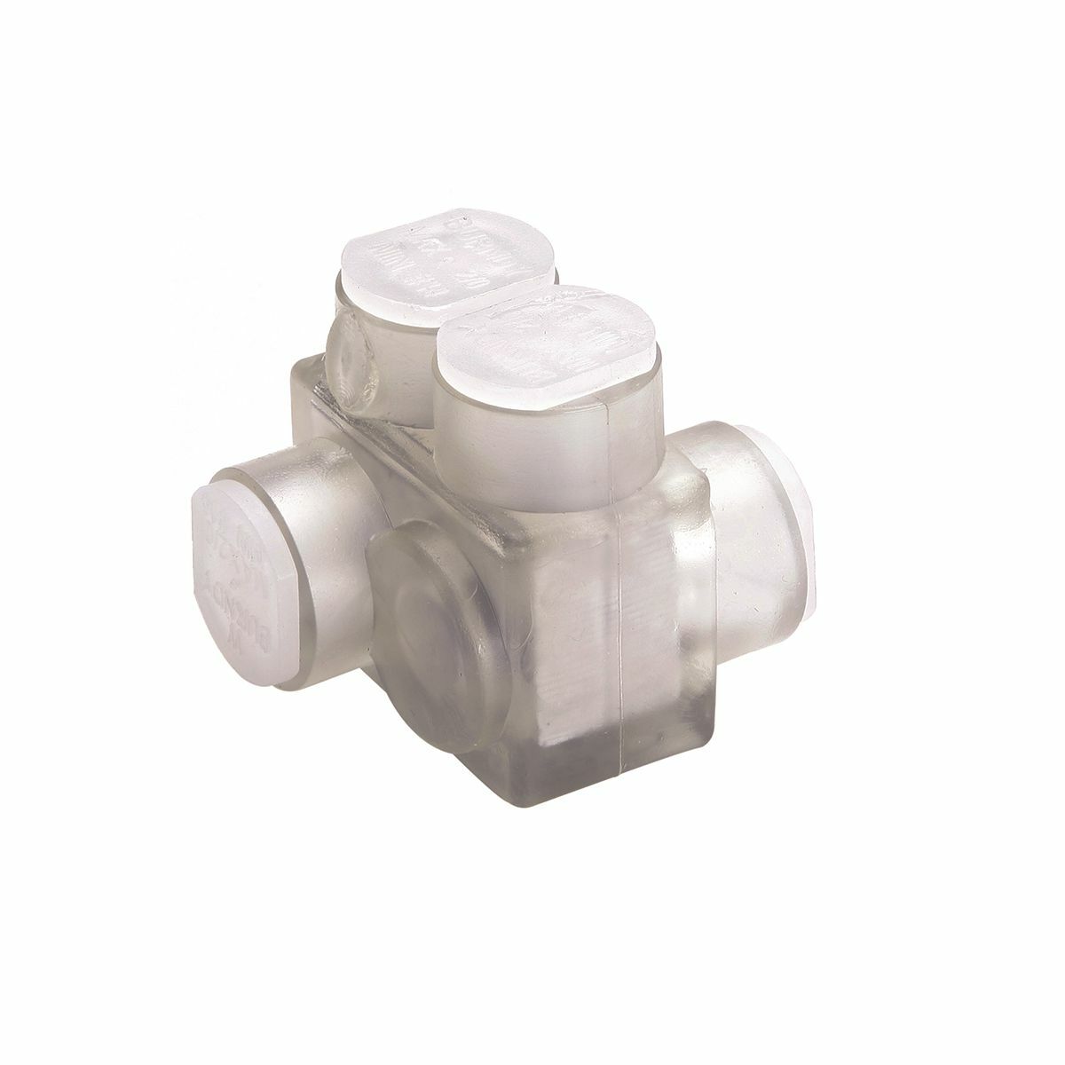 Aluminum Multiple Tap Connector, Clear Insulated, 2 Port, 2 Sided Entry, 10 AWG-250 kcmil, Al/Cu Rated,2.03 L,2.13 H.