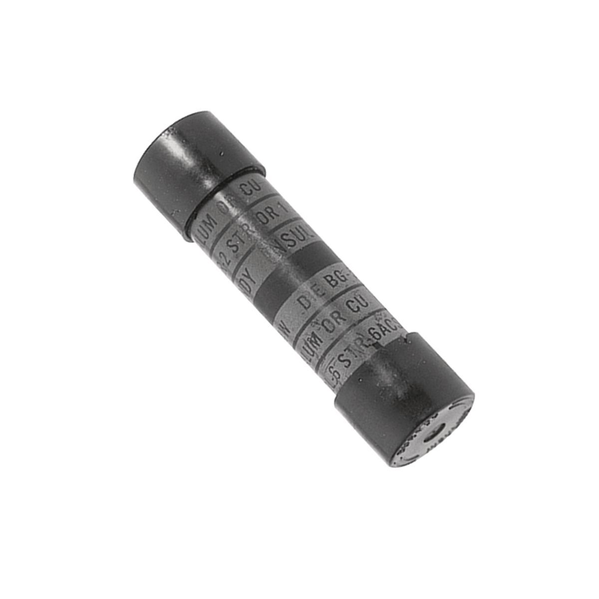 Insulated AL service entrance compression sleeve for combinations of insulated CU, AL and ACSR conductors, Color Code: Red (Side A), Red (Sdie B).