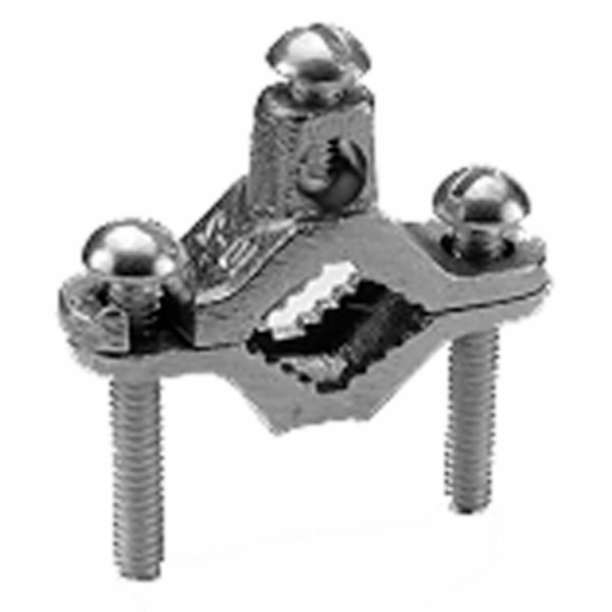 Cast Bronze Ground Clamp, Cable to Water Pipe or Copper Tube, 10 - 2 AWG, 1-1/4" - 2" Water Pipe.