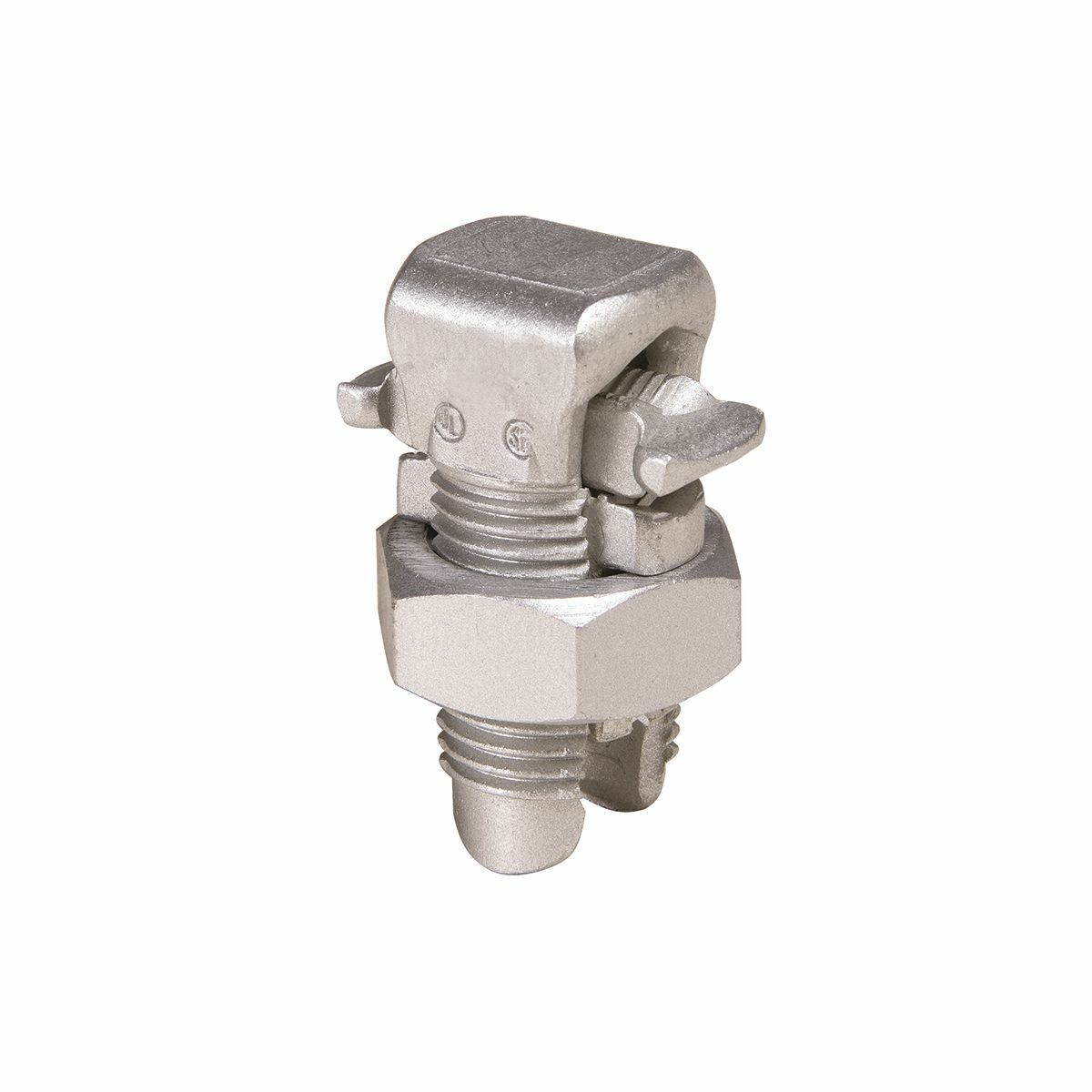 Aluminum Split Bolt, (Run,Tap):: Al-Al: 4/0 AWG (Str), 4/0 AWG (Str) , Al-Cu: 2 AWG (Str), 6 AWG (Str) , Cu-Cu: 4/0 AWG (Str), 6 AWG (Str), Tin Plated.