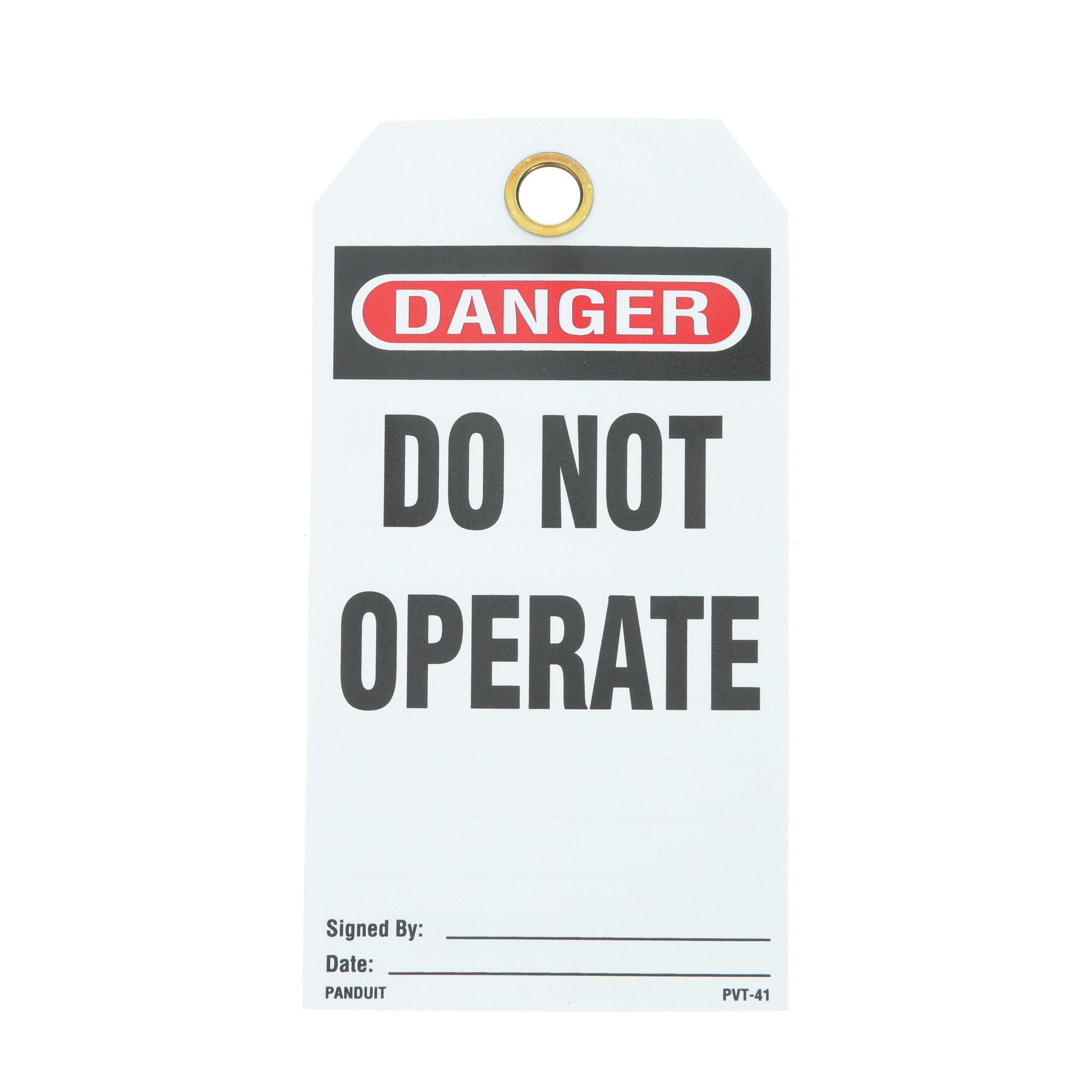 Plastic Tag, FTDanger Do Not OperateFT, 5