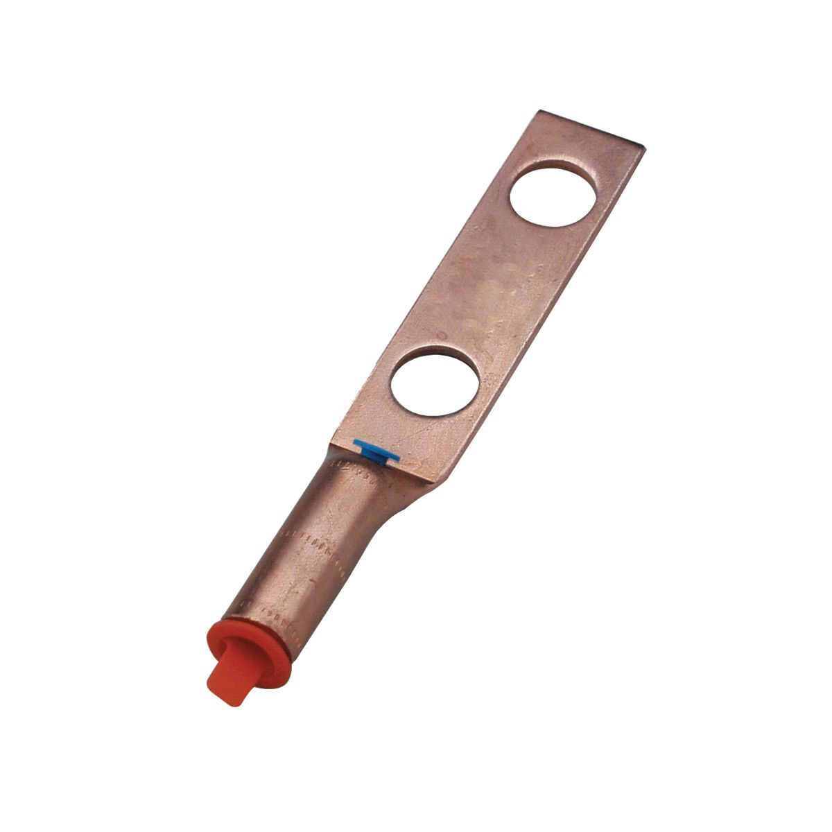 HYLUG? Copper Compression Terminal for Grounding; 2-Hole; 1/2" Stud; 1-3/4" Spacing; Long Barrel; Accommodates: 250 kcmil; 5.16" Length