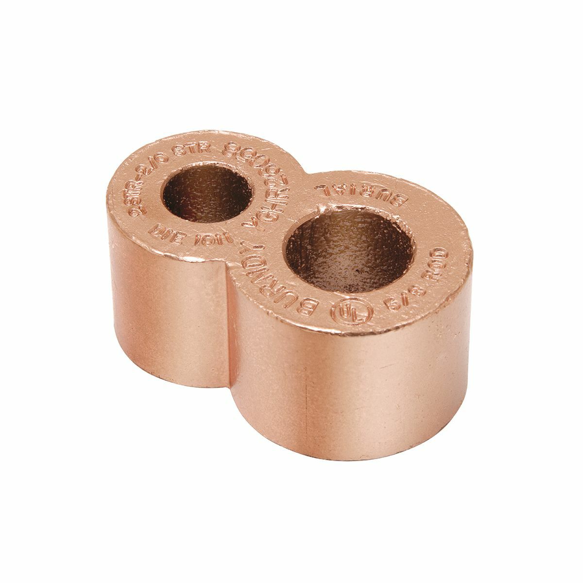 Copper Compression Connector, 4/0 AWG(Str)-250 kcmil, 3/4" Ground Rod.